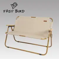 在飛比找樂天市場購物網優惠-極速鳥一件牛津布木紋露營靠背椅野營便攜折疊雙人椅戶外 夢露日