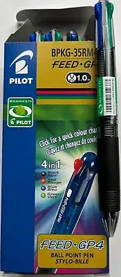 Pilot BegreeN Feed GP4 4 Colour Retractable Ballpoint Pen Black Barrel Box Of 10