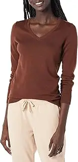 Amazon Essentials Women's Classic-Fit Lightweight Long-Sleeve V-Neck