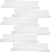 Zerodeko 6pcs Acrylic Wall Frame Display Shelves Floating Boys and Girls Bookshelf for Nursery Wall Record Holder Modern Floating Shelf for Living Room Bedroom Kitchen Space-Saving Storage