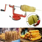 Manual Stainless Steel Veg Fruit Potato Chip Twisted Spiral Slicer French Fry