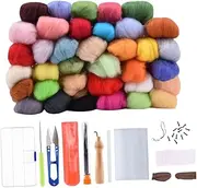 HOODANCOS 73pc Wool Felt Tool Set Felting Wool Needle Kit Craft Kits DIY Accessories