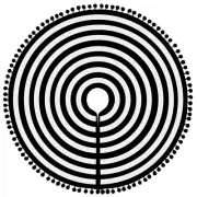 HOHOTIME Christmas Tree Skirt, Black White Annual Rings 30 Inch Tree Skirt wi...