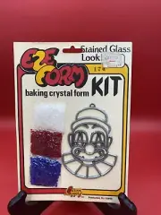 Vintage Eze Form Stained Glass Suncatcher Kit Clown Head NOS (B1)