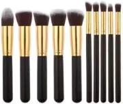TC 10 PCS Makup Brushes Set Eye shadow Blusher Face Powder