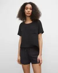 在飛比找Yahoo!奇摩拍賣優惠-Club Monaco Silk Relaxed Tee 上