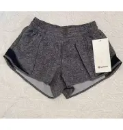 NWT$68 Lululemon Hotty Hot LR Short 2.5" Lined Gray Size 8