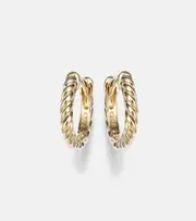 [David Yurman] David Yurman Sculpted Cable Micro 18kt gold hoop earrings One Size gold