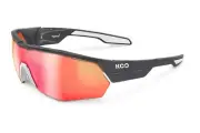KOO Open Cube Sunglasses, Matte Anthracite/White Frame, Red Mirror Lens
