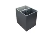 Dolphy Metal and ABS Rectangle Room Dustbin with Two Container 14L - Black