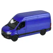 RIN Pull Back Die-Cast Metal Vehicle -MERCEDES-BENZ SPRINTER VAN (Blue)(5 inch)