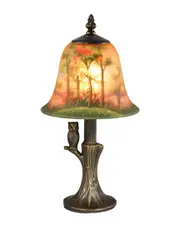 Dale Tiffany Owl Hand Painted Accent Table Lamp