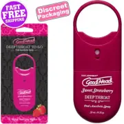 Doc Johnson GoodHead Deep Throat Oral Sex Aid Strawberry Spray Numb NO Gagging