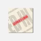 Assembled In Slovenia Grunge Travel 4'' X 4'' Square Wooden Coaster