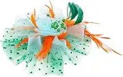 [BESPORTBLE] Tea Party Fascinator Hat for Women Feathered Headpiece with Hair Clips Headbands Elegant Retro Headdress for Weddings Banquets Cosplay Events