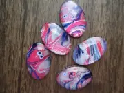 Red, White, and Blue Cabochons, Mosaics, Beads, Jewelry Making, Wire Wrap