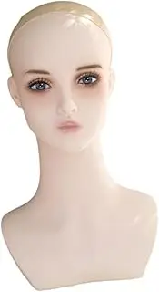 "Abbraccia" Female Mannequin Head Wig Display Model Stable Portable Head Circumference 54cm Multifunctional with Makeup for Barbershop