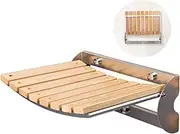 Wall Mounted Wooden Seat, Folding Shower Bath Bench Stool Fold Down Shower Bench for Small Shower Space Home Care Teak Wood Stool for Inside Shower, Pregnants-Maximu