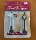 Trim a Home Christmas Valley Village Street Sign Post Valley/Main Clock K-MART
