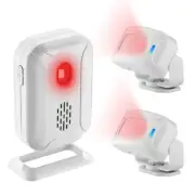 2 Infrared Motion Sensors Paired with 1 Alarm/Doorbell Detect Welcome People AU