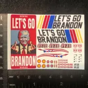 Clear 1:64 Waterslide Decal for 66 Dodge A100 Van Let's Go Brandon #FJB