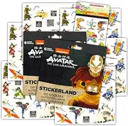 Nick Shop Avatar The Last Airbender Stickers Set - Bundle with 12 Sheets Avatar Stickers Featuring Appa, Aang, & The Gang Plus Retro Nick Stickers (Avatar Party Favors)