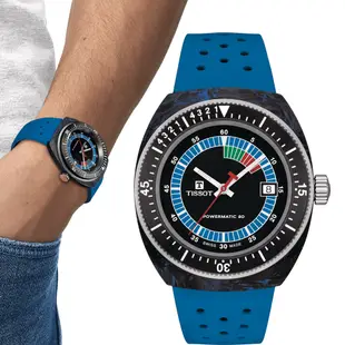 TISSOT 天梭錶 官方授權 SIDERAL S 鍛造碳纖維 300米防水機械錶-T1454079705701
