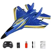 Remote Control Airplane, Colorful LED Lights RC Plane Kit, 2.4Ghz Waterproof RC Flying Toy, Waterproof Educational Outdoor Aircraft Toy, Easy to Use, Portable for Beginners