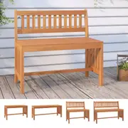 Garden Bench Outdoor Bench Seat Garden Seating Solid Wood Eucalyptus vidaXL