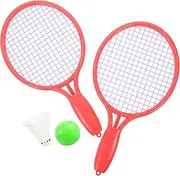 Gogogmee 1Set Tennis Set Durable Outdoor for Lightweight Racket with Tennis Balls Shuttlecock for Parent Interaction Backyard Fun