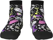 [pvinnk] Magic Witch Witchcraft Bohemian Drawing Print Functionality Socksing Adult Socks For Workout Winter Warmth And