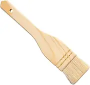 BEBEMOKO Handheld Wool Basting Brush with Wooden Handle Portable BBQ Sauce Brush for Cooking Grilling for Barbecue Baking Easy to Use Store