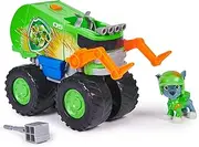 PAW Patrol: Rescue Wheels Rocky’s Recycle Truck, Toy Truck with Projectile Launcher and Collectible Action Figure, Kids Toys for Boys & Girls Ages 3+