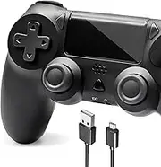 Wireless Controller for PS-4, Controller Wireless for PS-4/Pro/Slim/PC, Bluetooth Gamepad Joystick with Dual Vibration Touch Panel Six-Axis Upgraded 3.5mm Audio Jack Ergonomic Controller