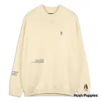 在飛比找momo購物網優惠-【Hush Puppies】男裝 線衫 率性素色刺繡高領寬鬆