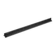 Scale Ruler Aluminum Alloy 30cm Engineer Triangular Scale Black Architect Ruler