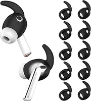 [5 Pairs] Ear Hooks Covers for Samsung Galaxy Buds 3 Pro, Sport Ear Tips Covers Silicone Anti-Slip Anti Scratches Galaxy Buds Pro 3 Earbuds Accessories (Black)