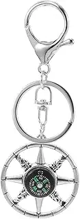 [Baluue] Metal Compass Keychain Durable Stylish Outdoor Navigation Tool for Camping Hiking Travel Versatile Precise Craftsmanship for Keys Bags