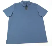 Travis Mathew Handsome Town Polo Shirt Mens 2XL Blue Polka-Dot Short Sleeve Golf