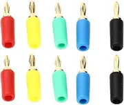 2.5mm Banana Plugs Brass Gold Plated Soldering Connector Set Speaker Wire 10PCS