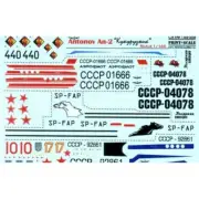 Print Scale 144-009 Decal for airplane 1:144 Antonov AN-2 Waterslide decals