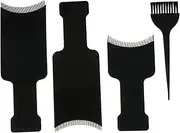 minkissy 4pcs Baked Oil Board Hair Color Brush Hair Color Board with Teeth Hair Coloring Dyeing Hair Sectioning Board Boho Alligator Hair Clips Hair Tint Plastic Hair Dye Earmuffs
