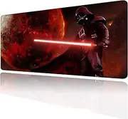 Large Gaming Mouse Pad DarthVader Custom Mouse Pads, Mousepad with Non-Slip Rubber Base and Stitched Edges Mouse Mat, Big Desk Pad for Computer Keyboard, Office Desk Mat for Desktop,31.5x15.7 Inch