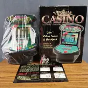 Excalibur Virtual Casino Electronic Game Tabletop Poker Blackjack Games VR02 NIB