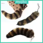 MOJITO FLUFFY FOX-TAIL 鑰匙扣中性毛絨蓬鬆鑰匙扣鑰匙圈,適合兒童生日派對用品聖誕禮物