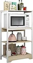 LYWY Kitchen Organizer Rack, Microwave Stand Baker's Rack Free Standing Coffee Station 3/4/5-Tier Steel Organizer Shelf (Color : 4 tier)