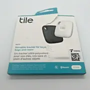 Tile Mate 2022 Item Finder Tracker RE-45002 Black & White - New
