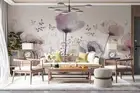 3D Watercolor Floral Wallpaper Wall Mural Removable Self-adhesive 1844