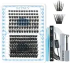 Kevkev Lash Extension Kit 168Pcs Lash Clusters Diy Lash Extension Kit Eyelash...