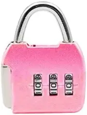 3 Digit Combination Padlock, 4Mm Shackle Dia, Resettable Lock Zinc Alloy Securit